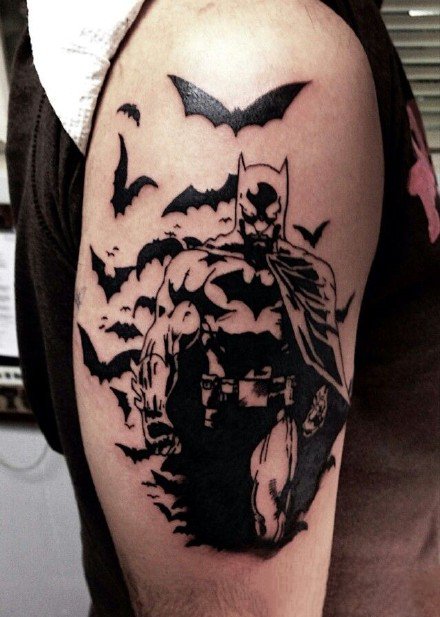 蝙蝠侠：和漫威蝙蝠侠相关的一组纹身图案
