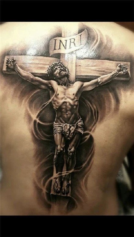 宗教人士喜欢的一组十字架纹身图片