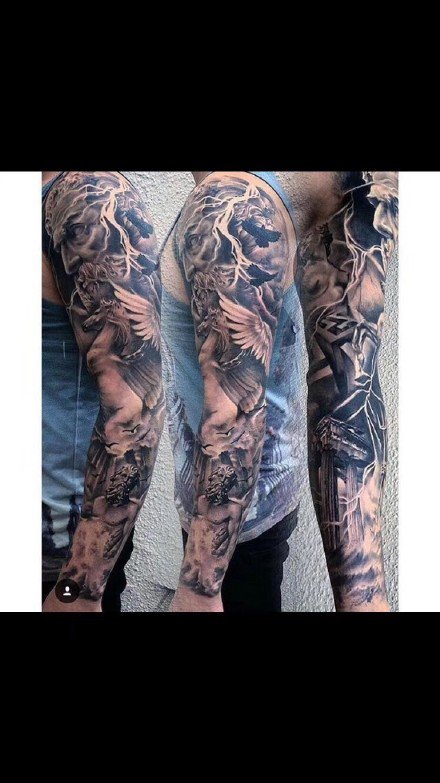 9组欧美写实风格的大花臂纹身作品