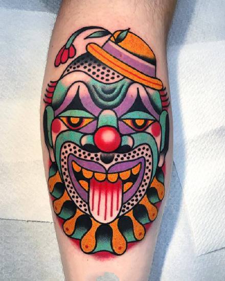 18张个性的小丑图案纹身欣赏