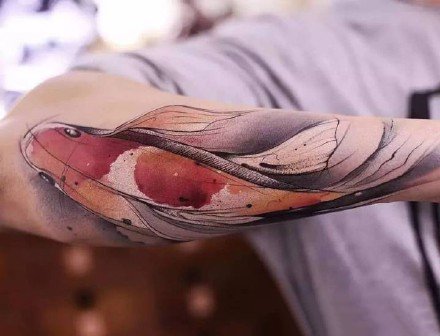 水墨风格的中国传统纹身作品图片