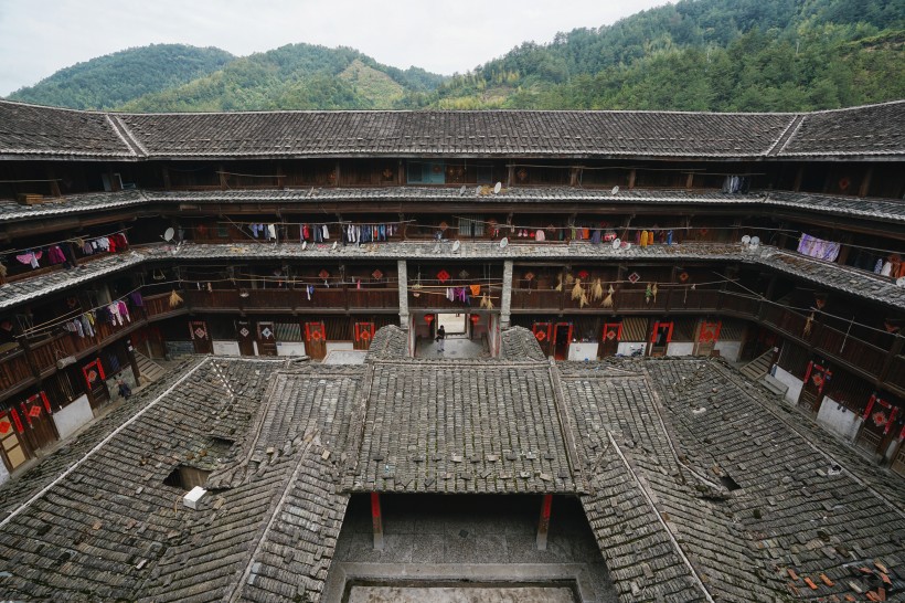 福建福州永定土楼建筑风景图片(18张)