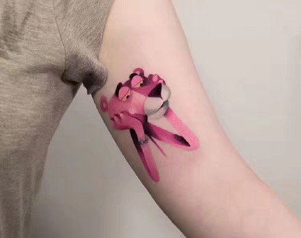一组红粉豹系列纹身图片欣赏
