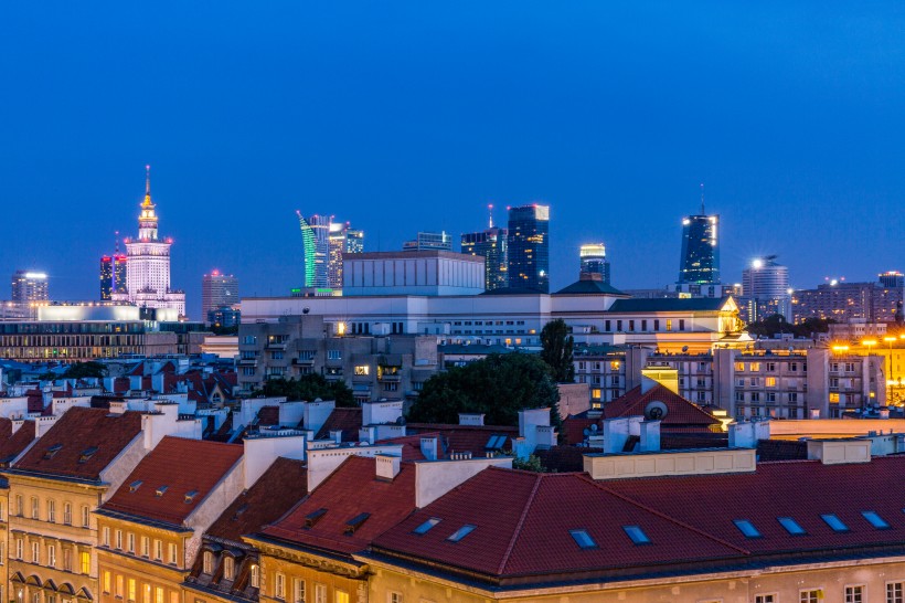 欧洲波兰华沙老城建筑风景图片(10张)