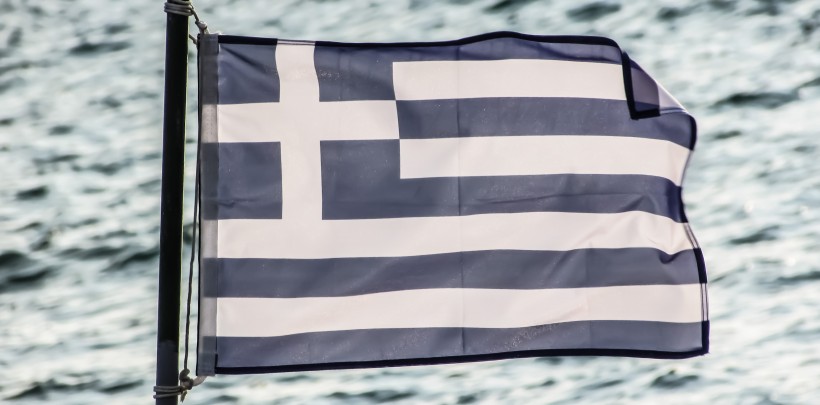 随风摆动的希腊国旗图片(10张)