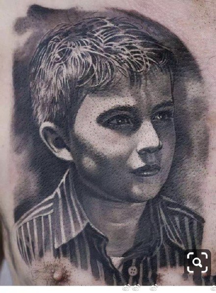 一组欧美写实肖像的人物纹身图片