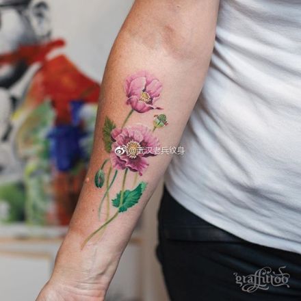 小清新的一组花卉小图案纹身欣赏