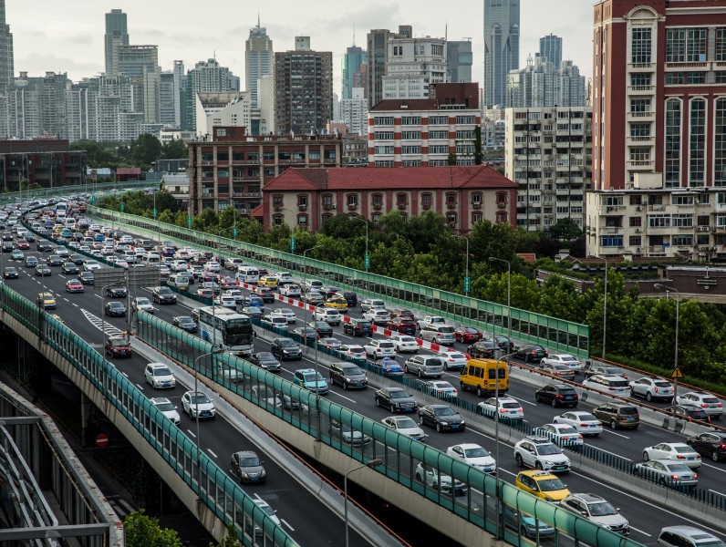拥堵的城市交通图片(15张)