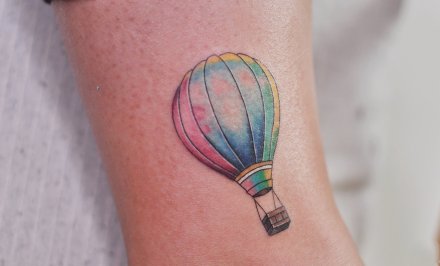 热气球主题的一组小纹身图片