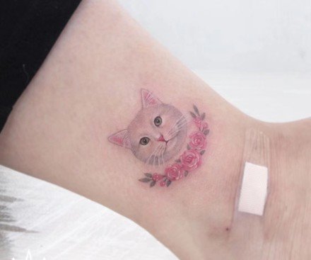 很可爱的一组萌宠小猫咪的纹身图片