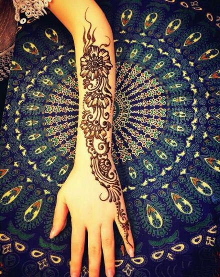 手部印度海娜手绘纹身作品欣赏