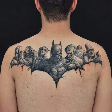 帅气的影视蝙蝠侠相关的纹身图案