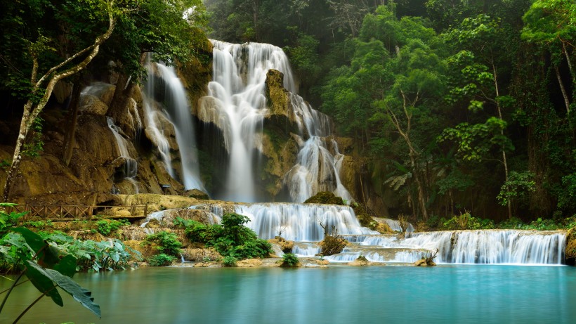 唯美的山间瀑布自然风景图片(9张)