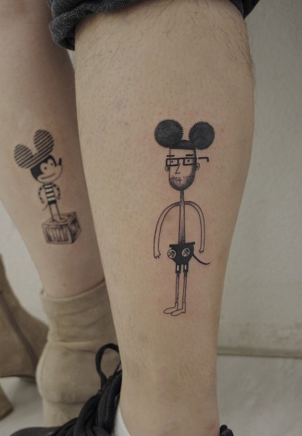 卡通米老鼠的一组小纹身图片