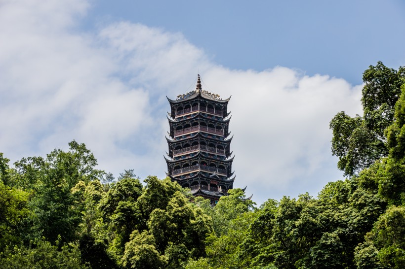 四川都江堰古老建筑风景图片(18张)