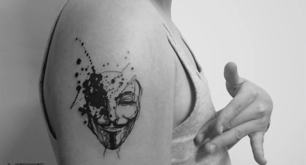 电影V字仇杀队主题的一组纹身图片
