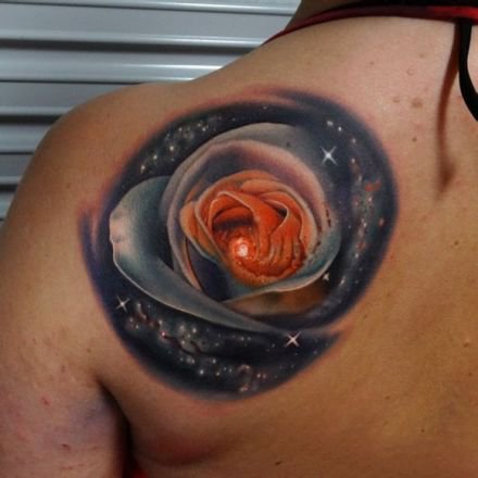 9张写实3D风格的玫瑰花朵纹身图案