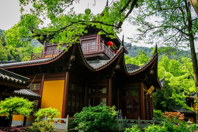 浙江杭州灵隐寺寺庙建筑风景图片(11张)