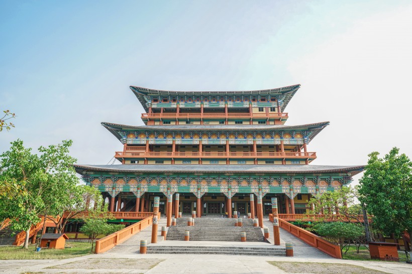 尼泊尔蓝毗尼中华寺中国寺庙建筑风景图片(8张)