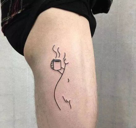 27组极简风格的简单线条纹身图案
