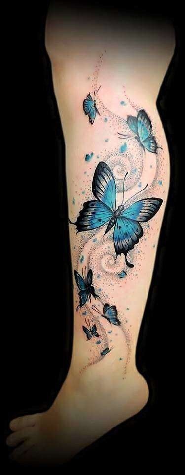9张可爱的小蝴蝶纹身作品图片