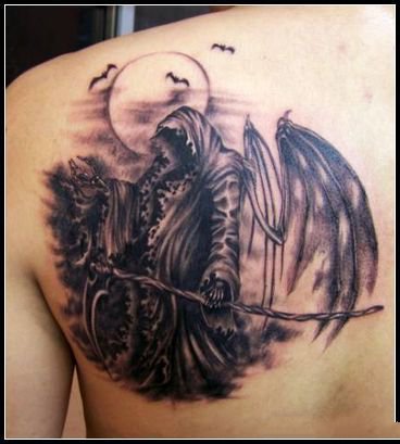 霸气的一组欧美死神纹身作品欣赏