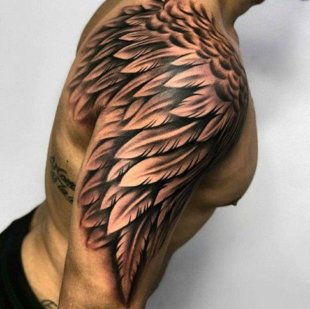 18张好看的翅膀纹身图案和手稿欣赏