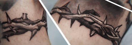 荆棘主题的一组带刺小纹身图片