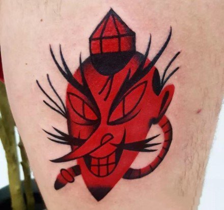18张红色的欧美创意纹身图片