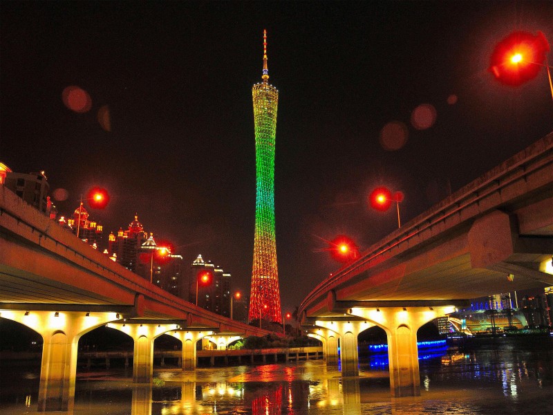 绚丽的广州塔夜景图片(9张)