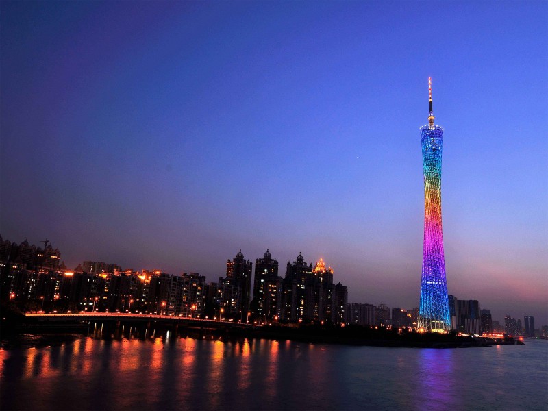 绚丽的广州塔夜景图片(9张)