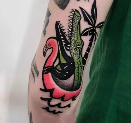 一组鳄鱼主题的纹身图片作品欣赏