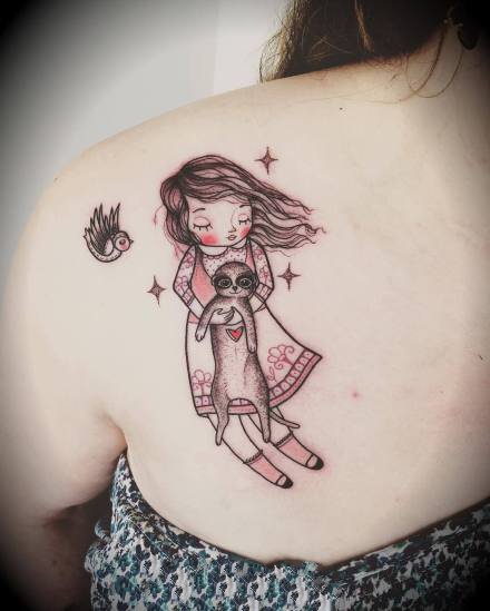 超可爱的9张卡通小女孩纹身图案