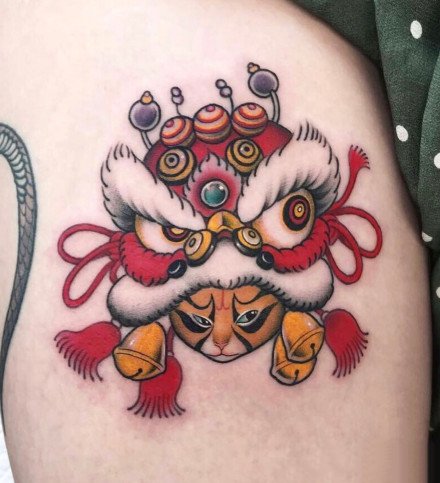 一组传统的日式小猫纹身作品图