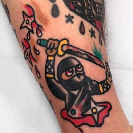 日本忍者主题的9张忍者纹身图片