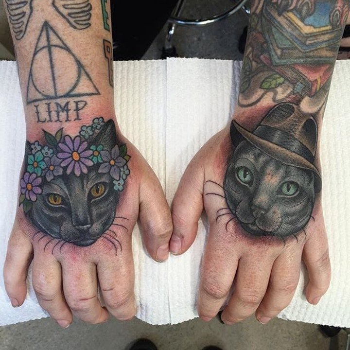 动物纹身图案 各部位彩色chool纹身动植物纹身图案