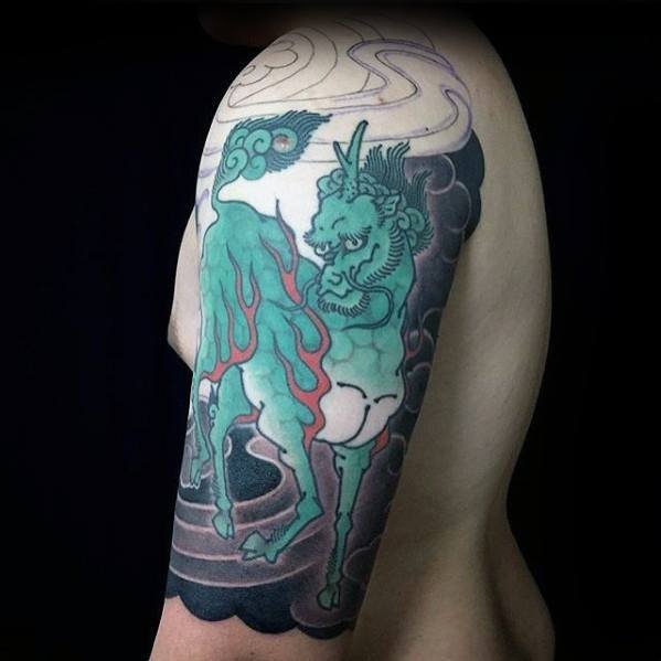 纹身麒麟   9组祥瑞之兆的麒麟纹身图案
