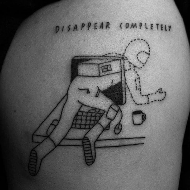 创意纹身男  适合IT男创意而又奇特的电脑纹身图案