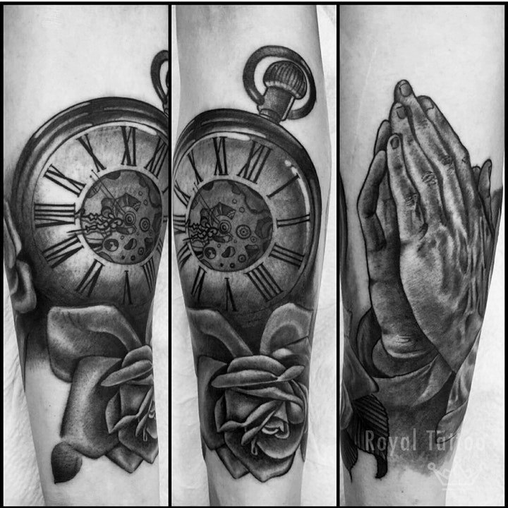 时钟纹身   具有警觉醒悟意义的时钟纹身图案
