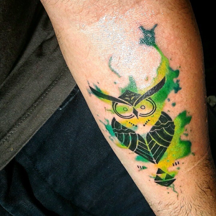 纹身猫头鹰   宛如黑夜精灵的猫头鹰纹身图案