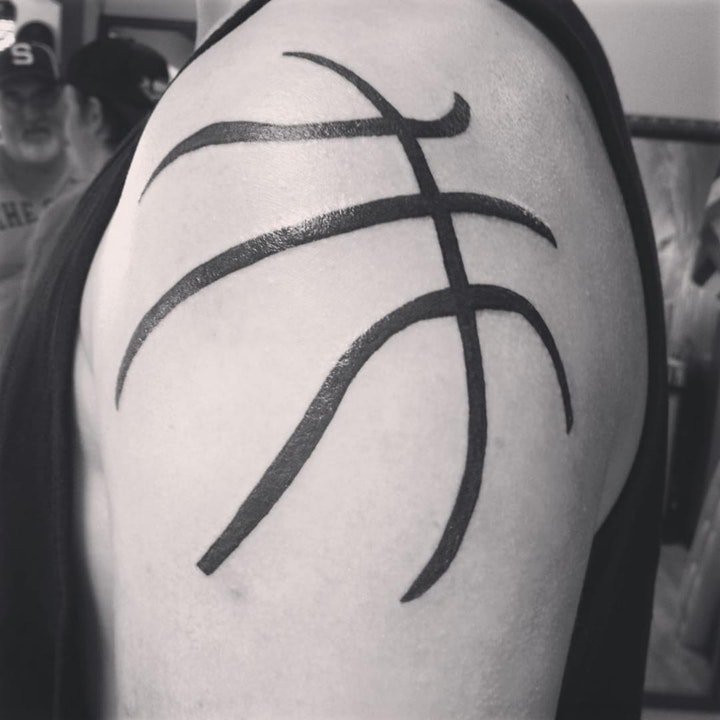 篮球图案纹身   多款热血沸腾的篮球纹身图案