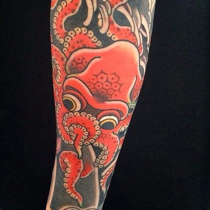 章鱼纹身图案  柔软而又狡猾的章鱼纹身图案