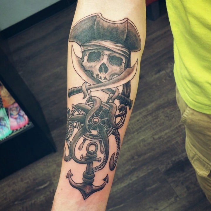 海盗纹身图案  9款霸气个性的海盗系列纹身图案