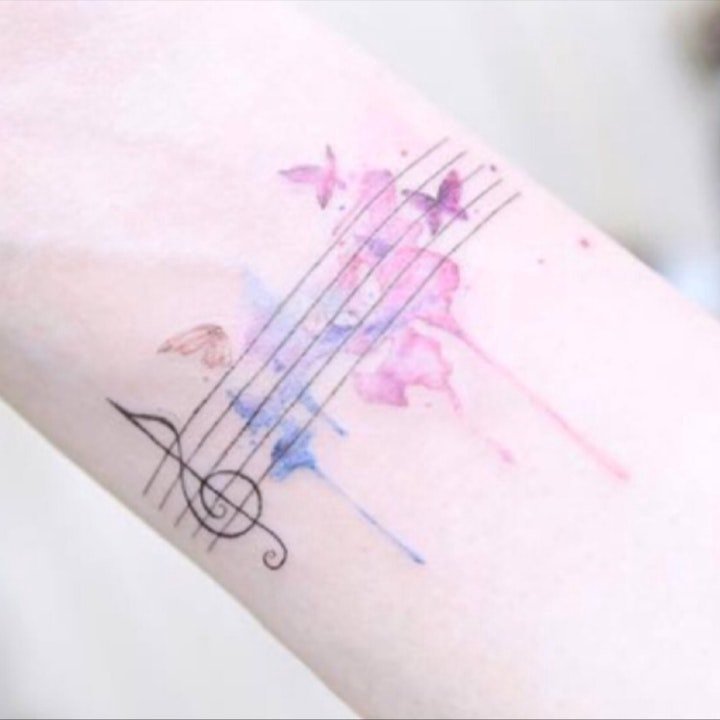 音符纹身  跃动在肌肤之间的音符纹身图案9张