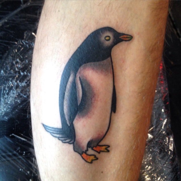 企鹅纹身图   10款呆萌圆润的企鹅纹身图案