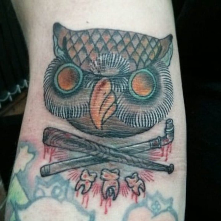 纹身猫头鹰   8款昼伏夜出的猫头鹰纹身图案