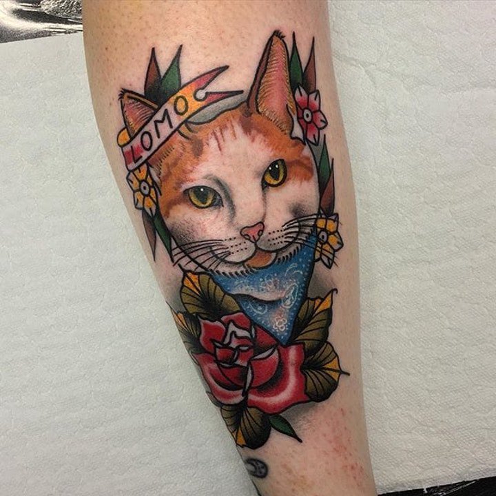 纹身 猫图案   独立而又高冷的猫咪纹身图案