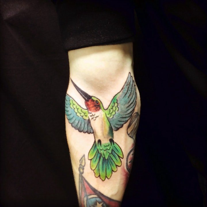 鸟纹身图案 身体各部位鸟和花朵搭配的鸟纹身图案