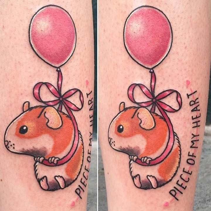 动物纹身图片   呆萌可爱的荷兰猪纹身图案