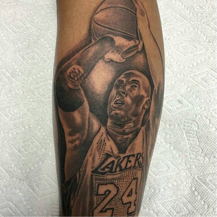 nba球星纹身图案   执着而又优秀的NBA球星科比纹身图案
